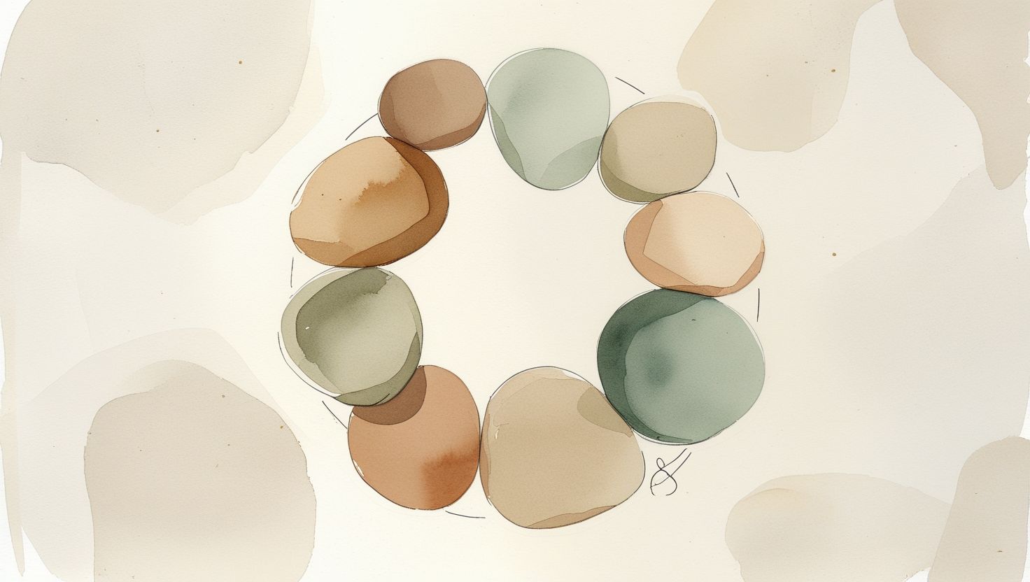 Aquarellbild – Peer Group